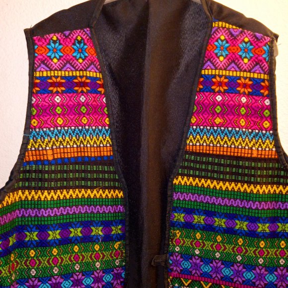 Multi colored Colorful Embroidered vest - Picture 2 of 4